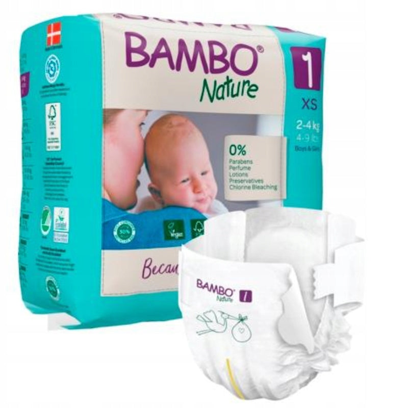 Diapers Bambo Nature1 Newborn 2-4kg 22pcs forNewborn Against Burns Brand Bambo Nature