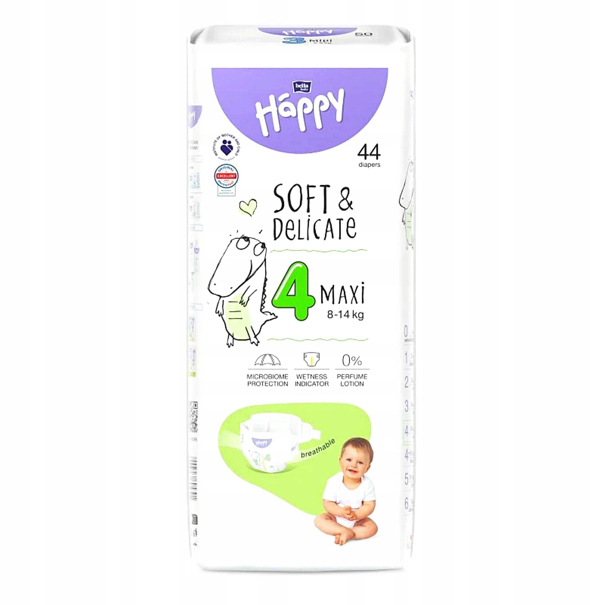 Diapers Bella Happy Soft & Delicate 4 Maxi 8-14 kg 44 pcs