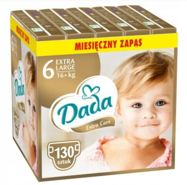 Diapers Dada 6 Diapers Extra Care Pampersy Stock size 6 16+ kg 130pcs