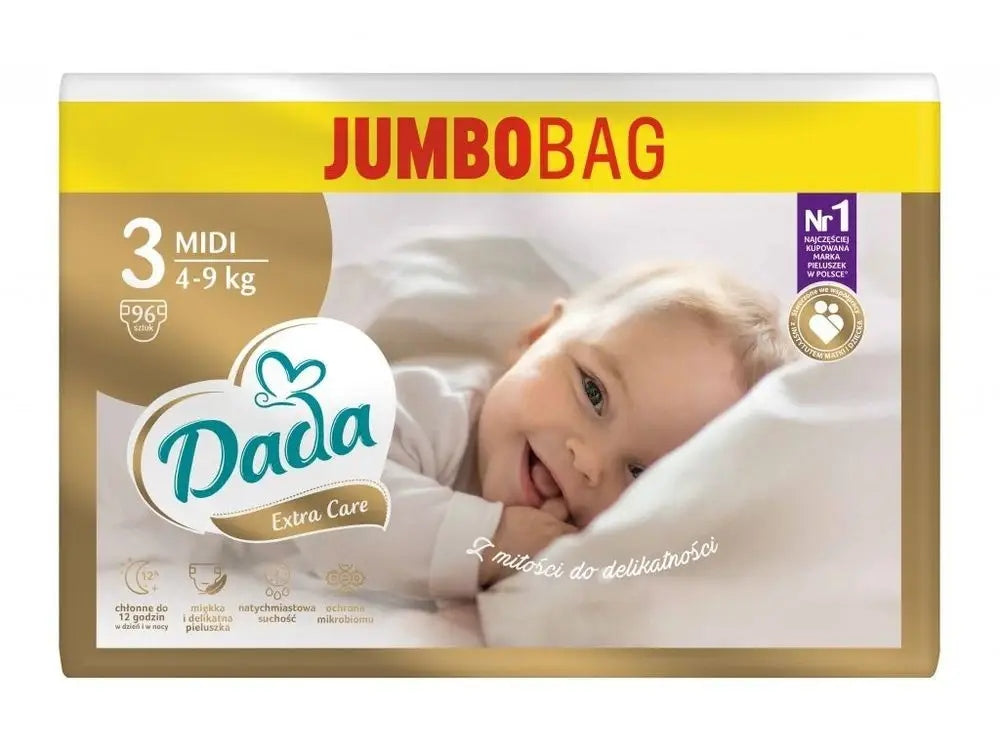 Diapers Dada Extra Care 3 4-9 kg 96 pcs JUMBO BAG