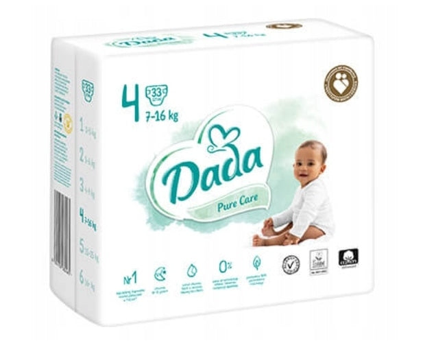 Diapers Dada size 4 Pure Care 7-16 kg 33 pcs