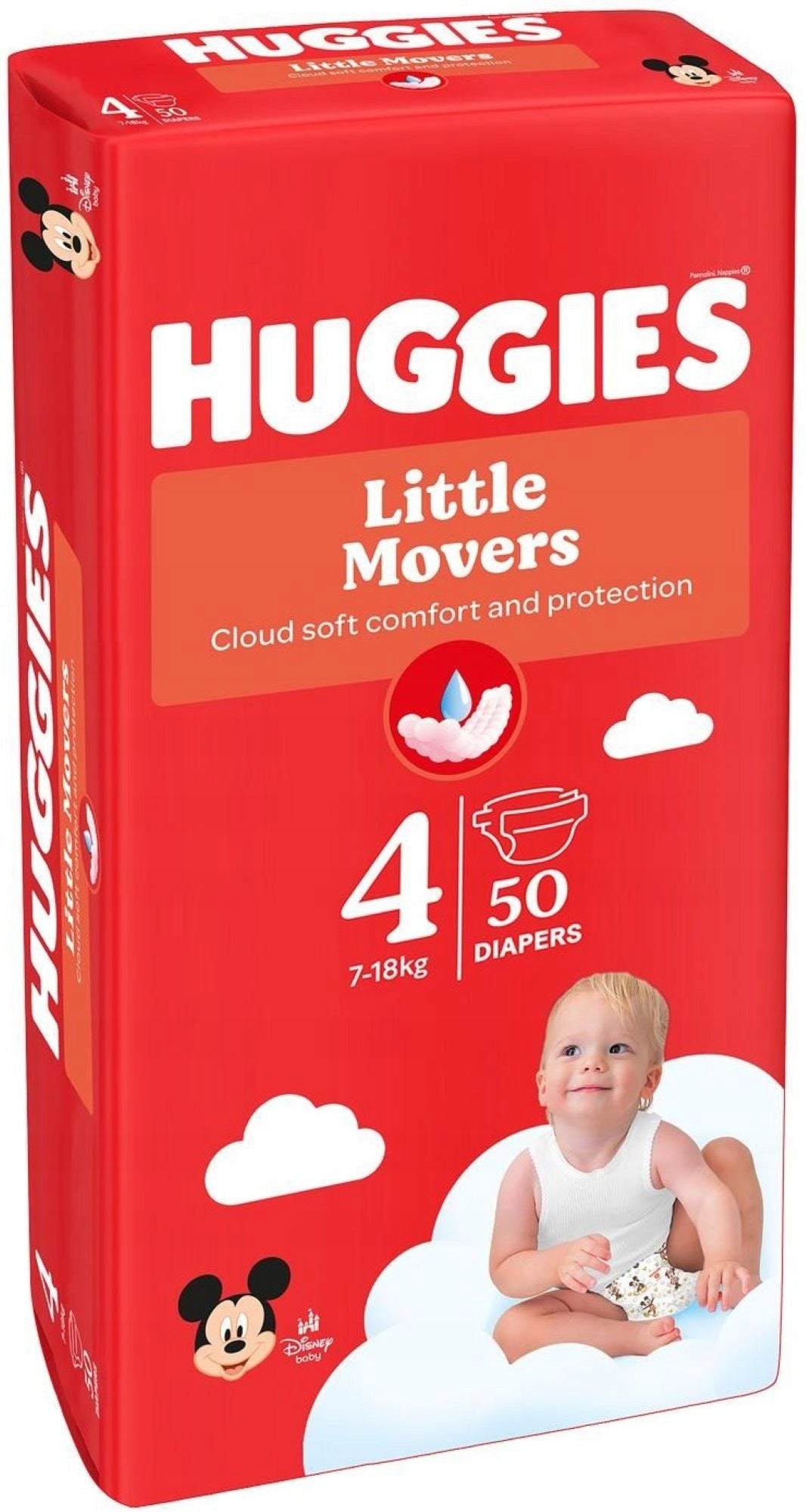 Diapers HUGGIES Little Movers Jumbo Pack 4 7-18kg (50 Pack)