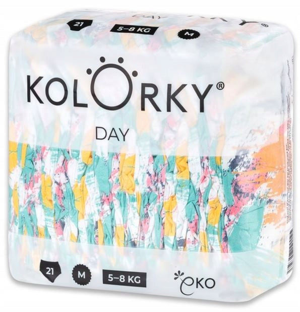 Diapers Kolorky Day MAZIAJKI M 5-8 kg 21 pcs EKO - Safe for skin