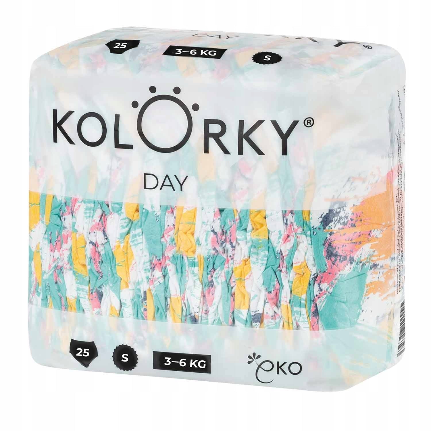 Diapers Kolorky Day MAZIAJKI S 3-6 kg 25 pcs EKO - soft, safe