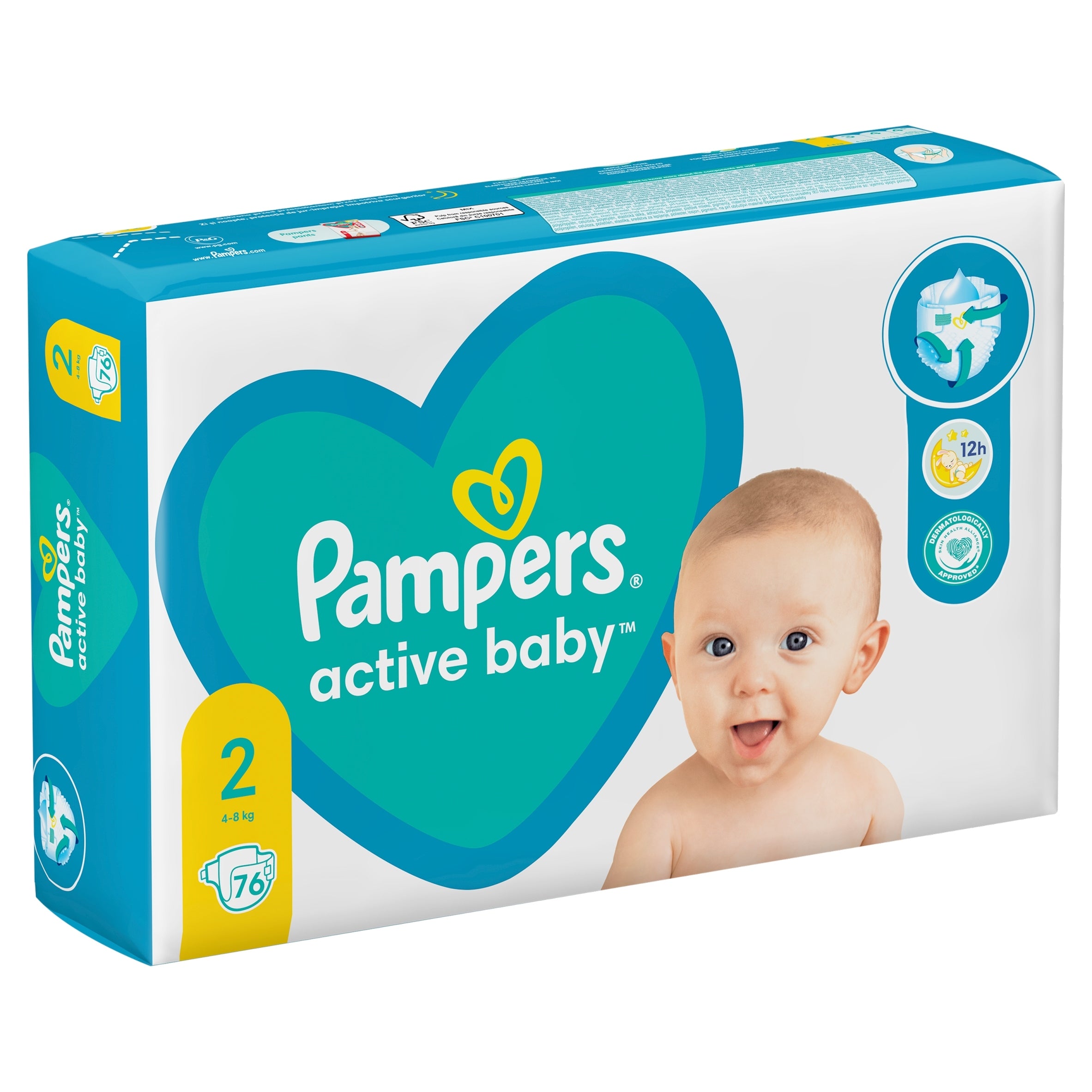 Diapers Pampers Active Baby Size 2 76 pcs