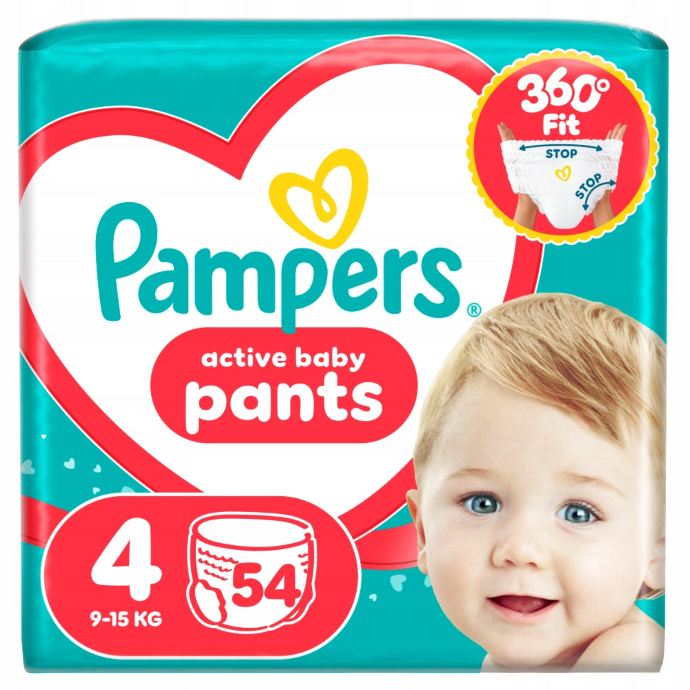 Diapers Pampers Active Baby Size 4, 54 pcs, 9kg-15kg