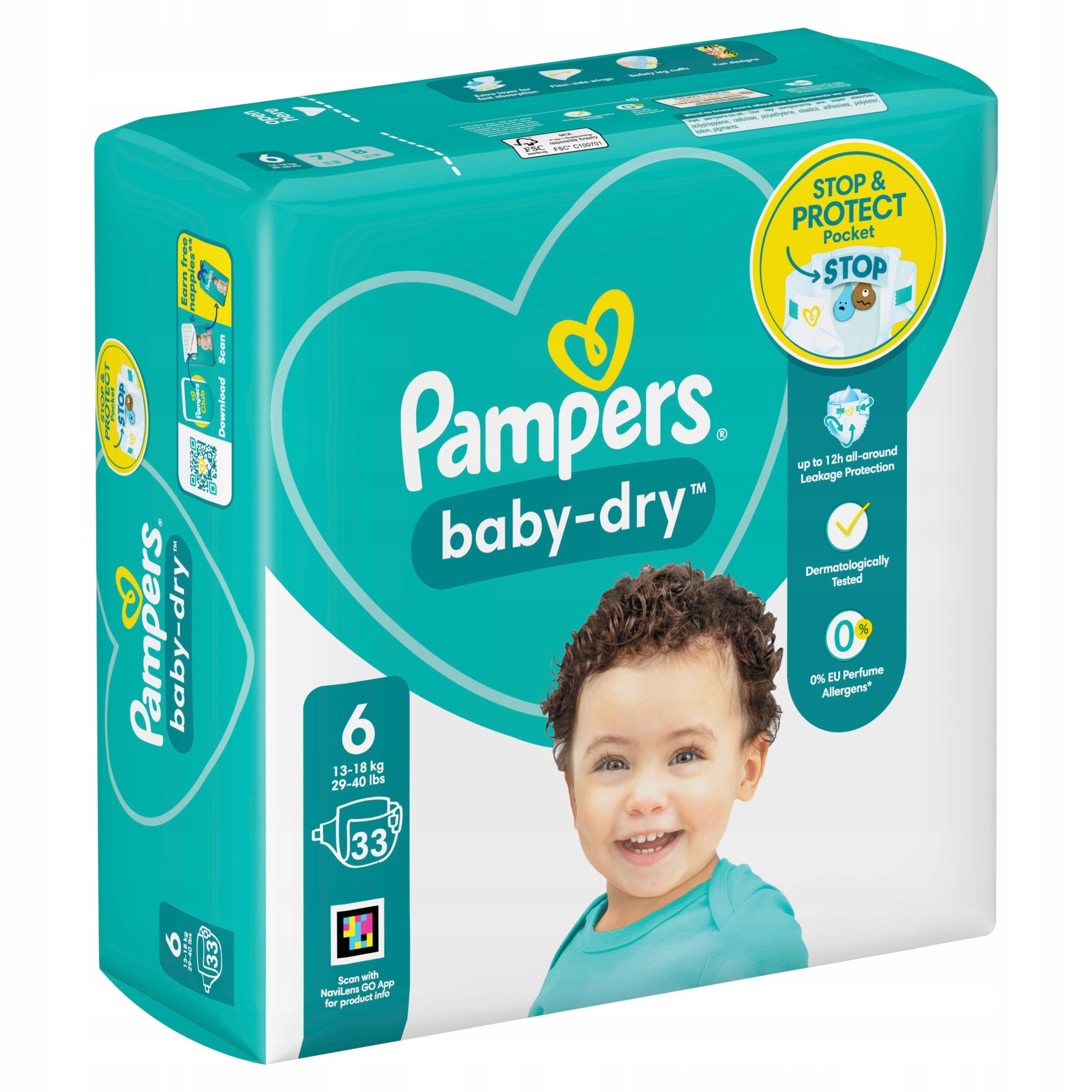 Diapers Pampers Baby-Dry Size 6 33 pcs Import United Kingdom Packaging status original