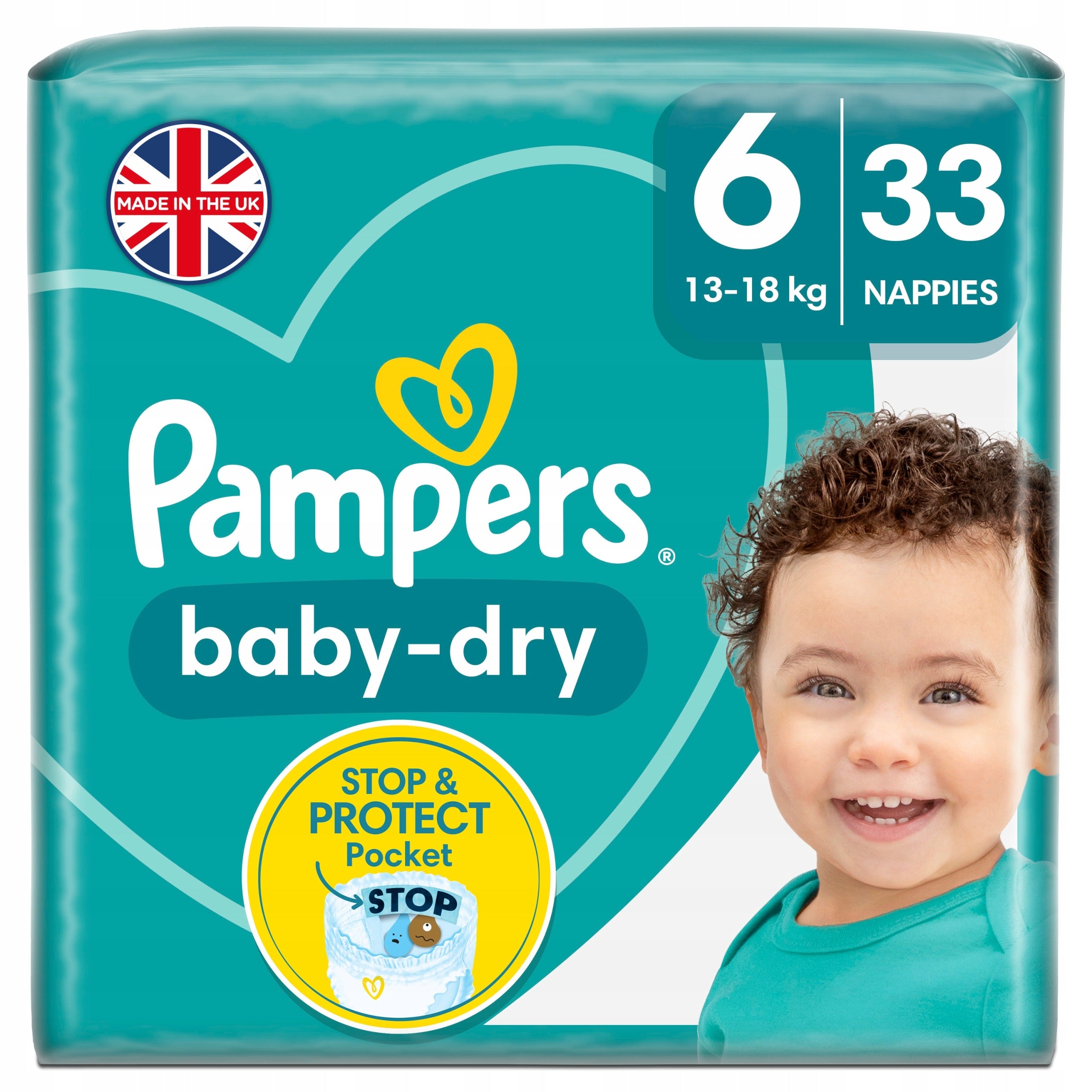 Diapers Pampers Baby-Dry Size 6 33 pcs Import United Kingdom