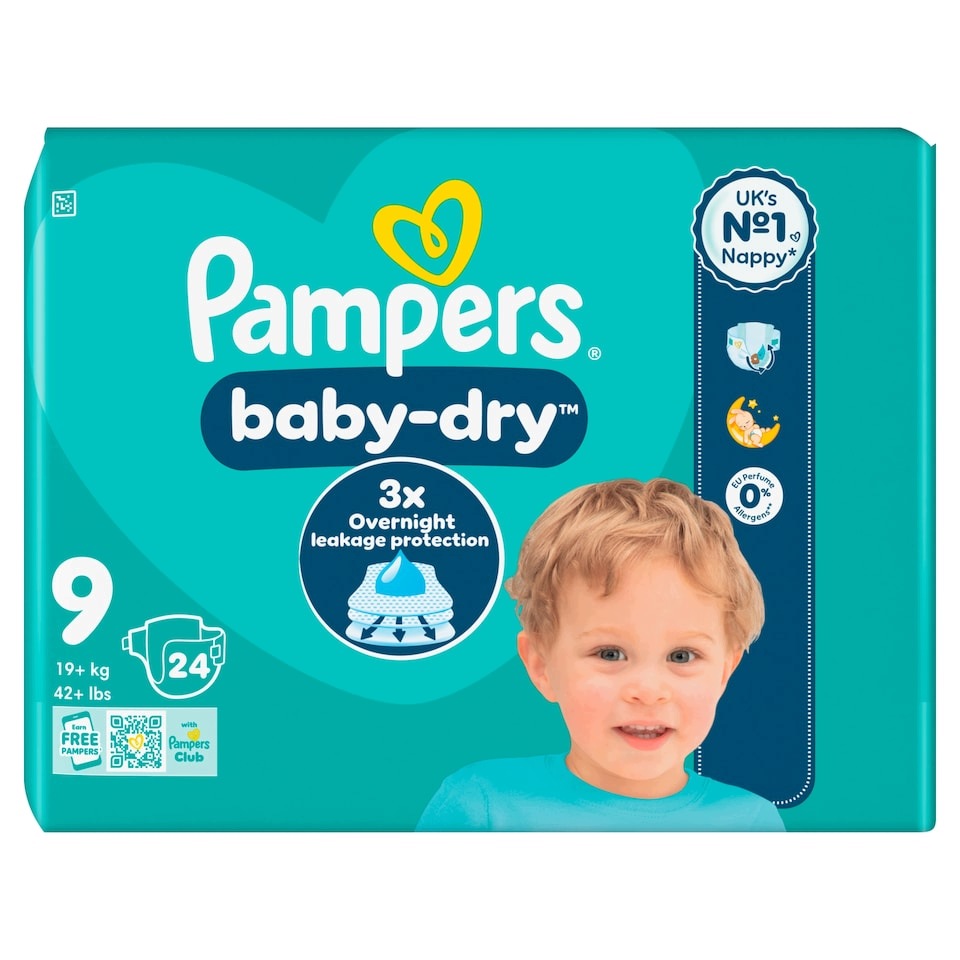 Diapers Pampers Baby Dry Size 9 , 24 pcs