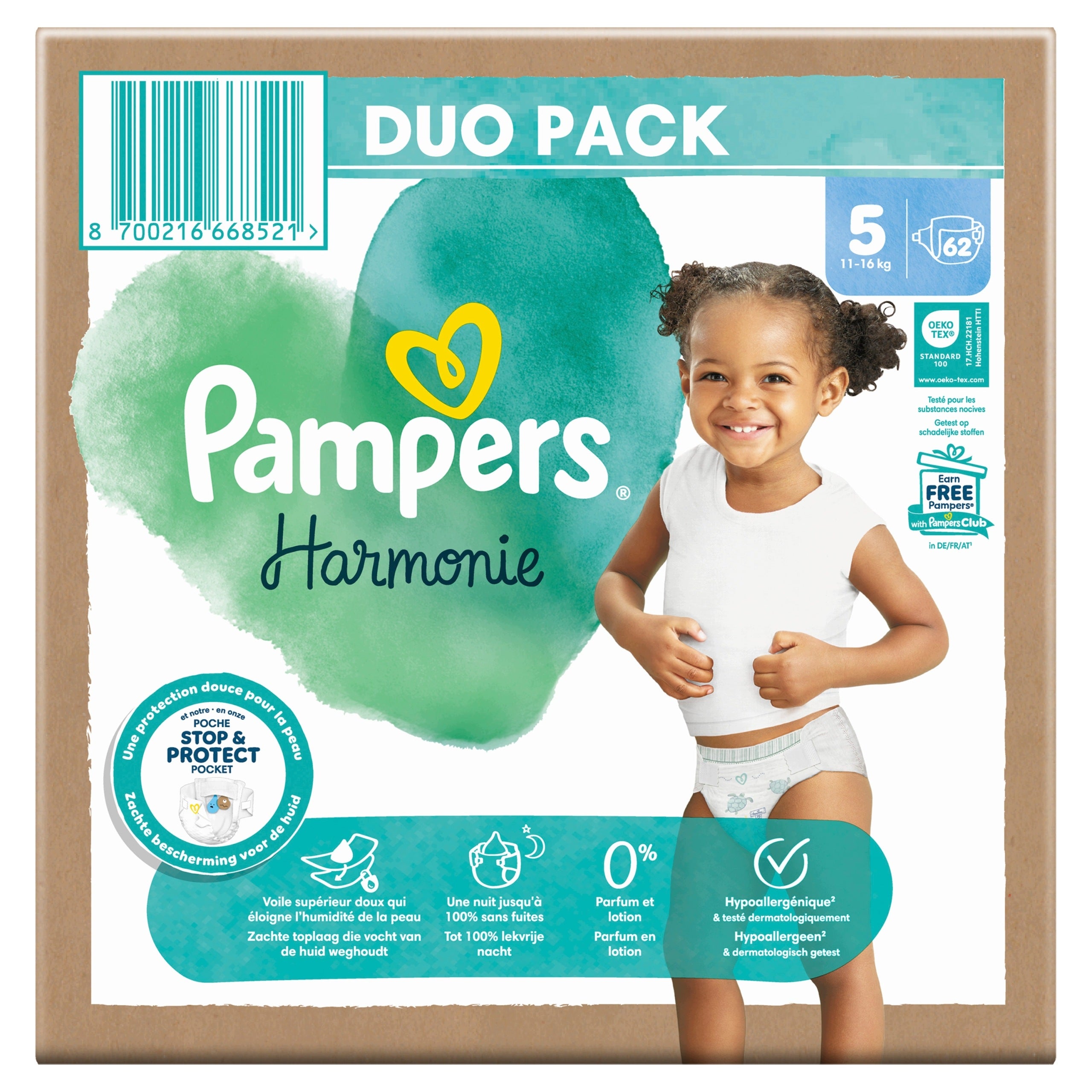 Diapers Pampers Harmonie Size 5 62 pcs. Brand Pampers