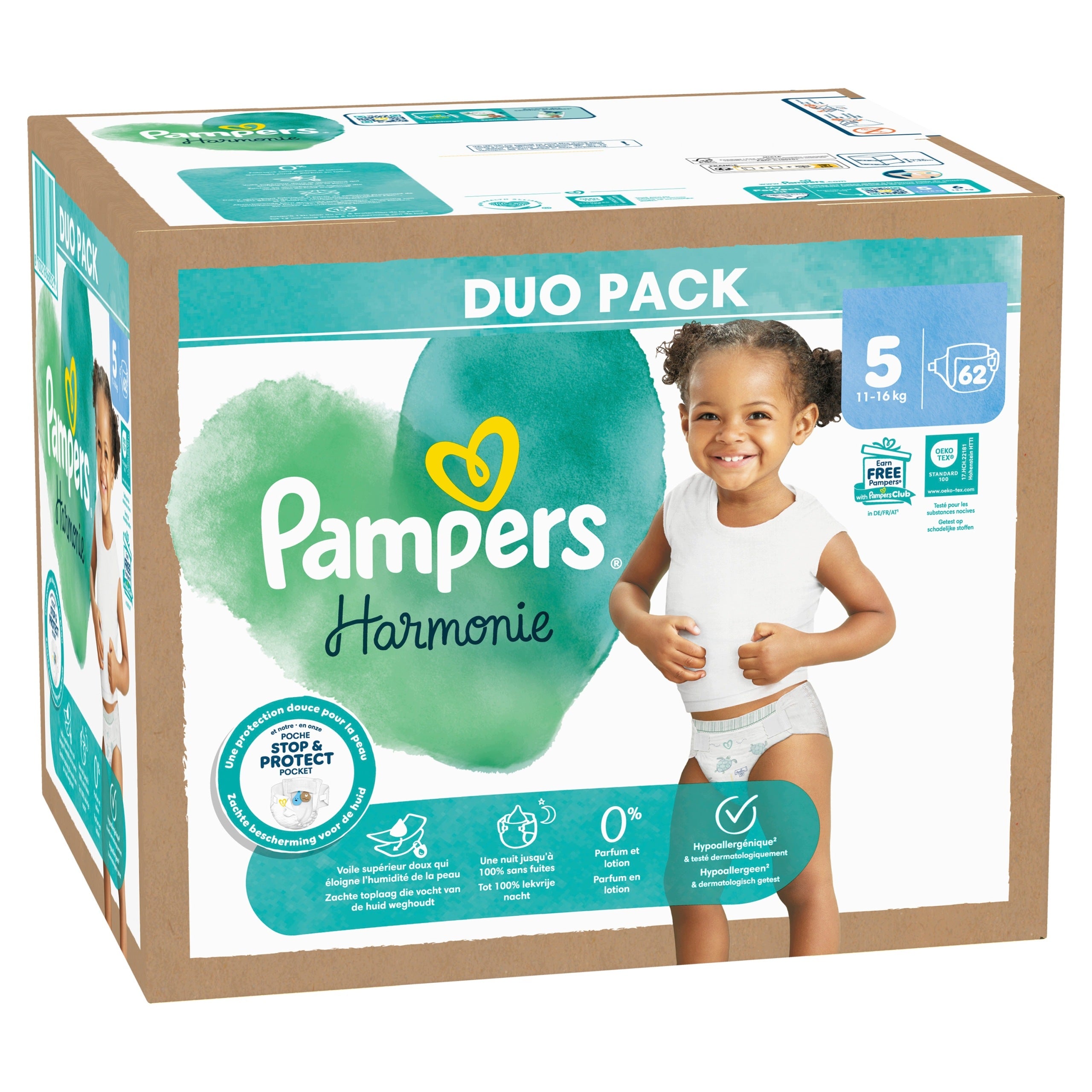 Diapers Pampers Harmonie Size 5 62 pcs.