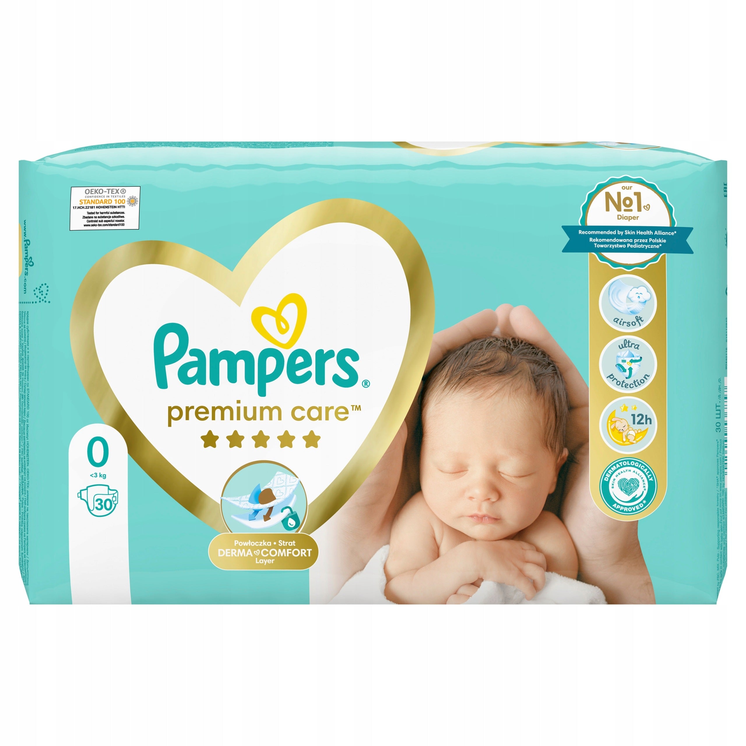 Diapers Pampers Premium Care Diapers, size 0, 3kg+ 30 pieces Brand Pampers