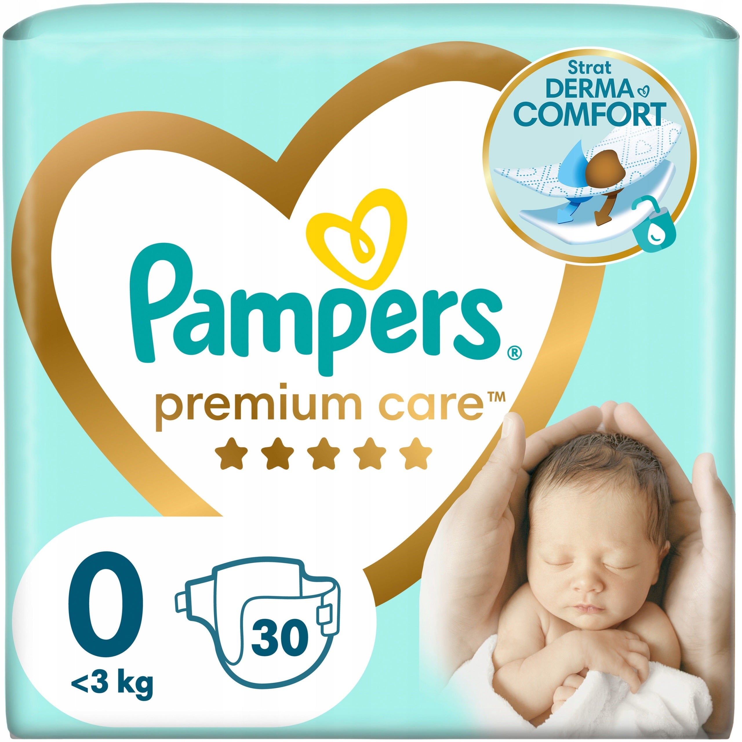 Diapers Pampers Premium Care Diapers, size 0, 3kg+ 30 pieces