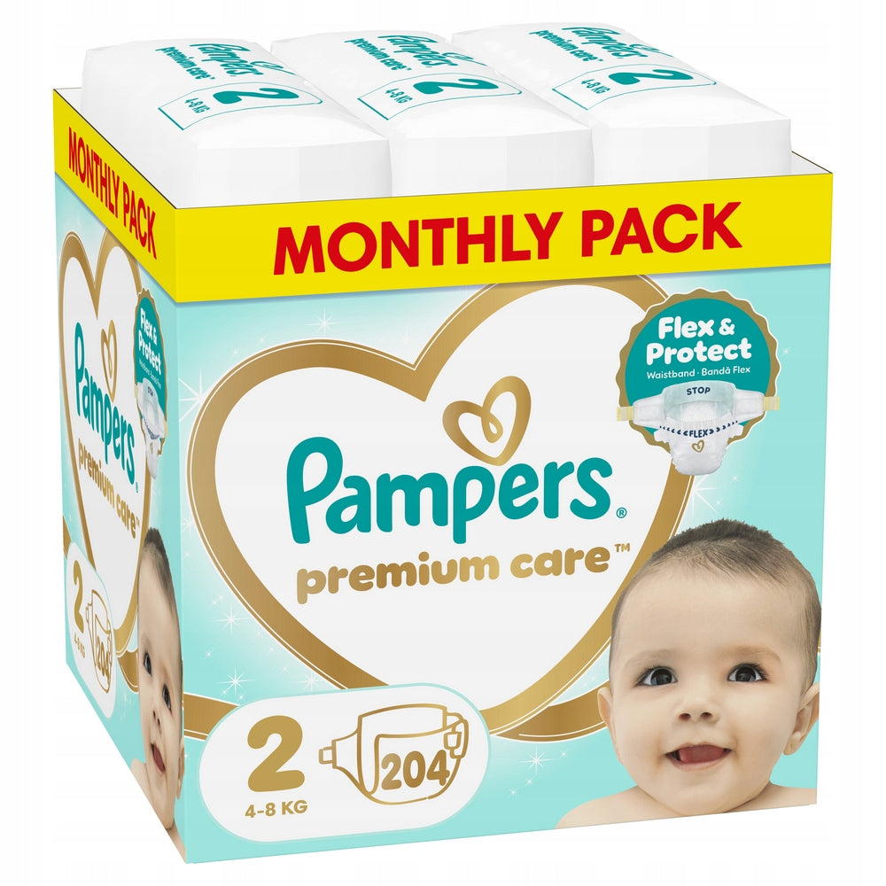 Diapers Pampers Premium Care Size 2 204 pieces 4-8 kg
