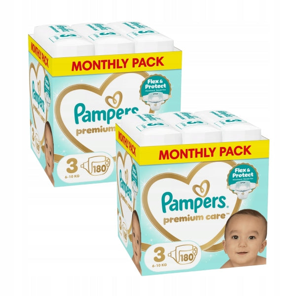 Diapers Pampers Premium Care Size 3 180 pieces 6-10 kg