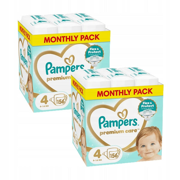Diapers Pampers Premium Care Size 4 156 pieces 9-14 kg