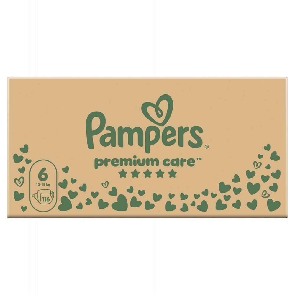 Diapers Pampers Premium Care Size 6 116 pieces 13-18 kg Manufacturer code 8006530223744