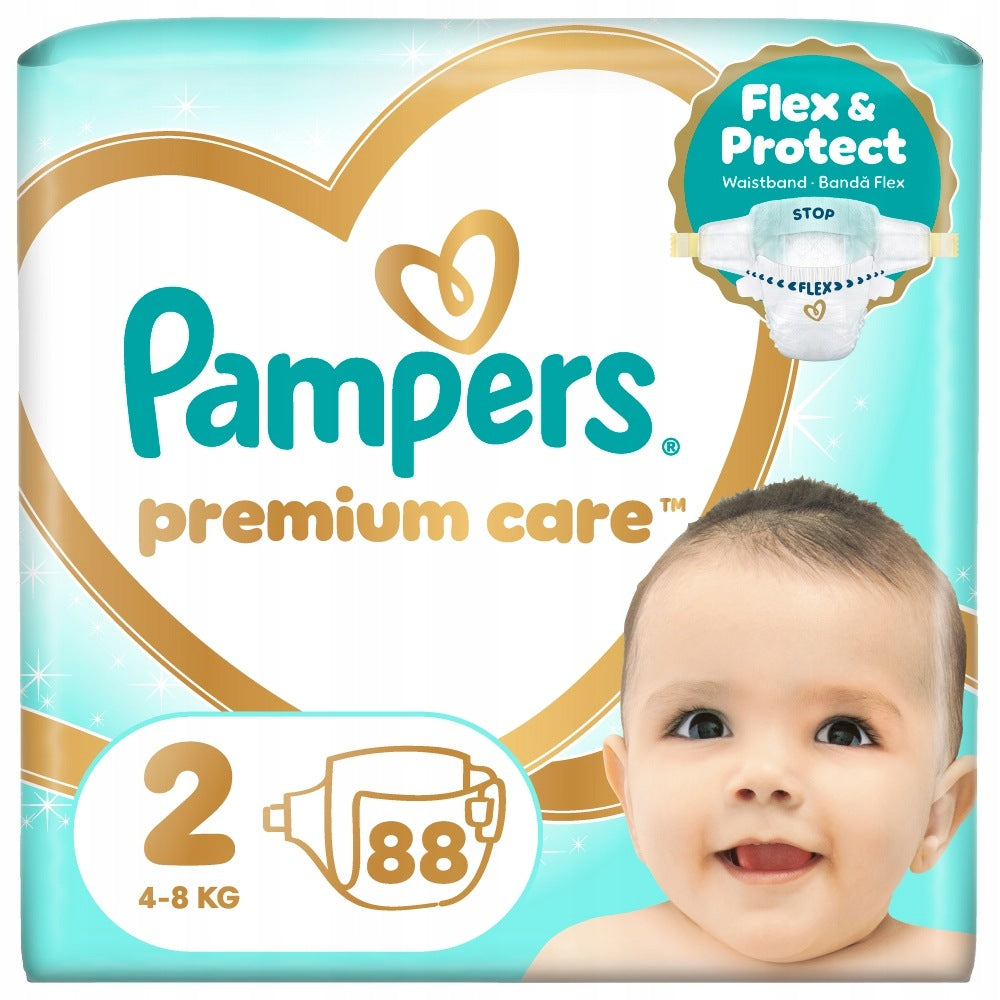 Diapers Pampers Premium Care size 2, 4-8 kg, 88 pcs