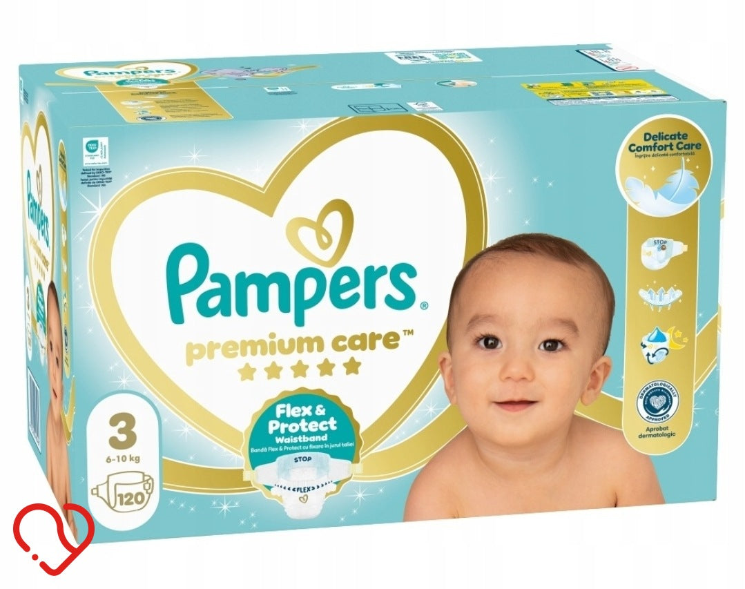 Diapers Pampers Premium Care size. 3, 6-10 kg, 120 pcs_FLEX & Protect