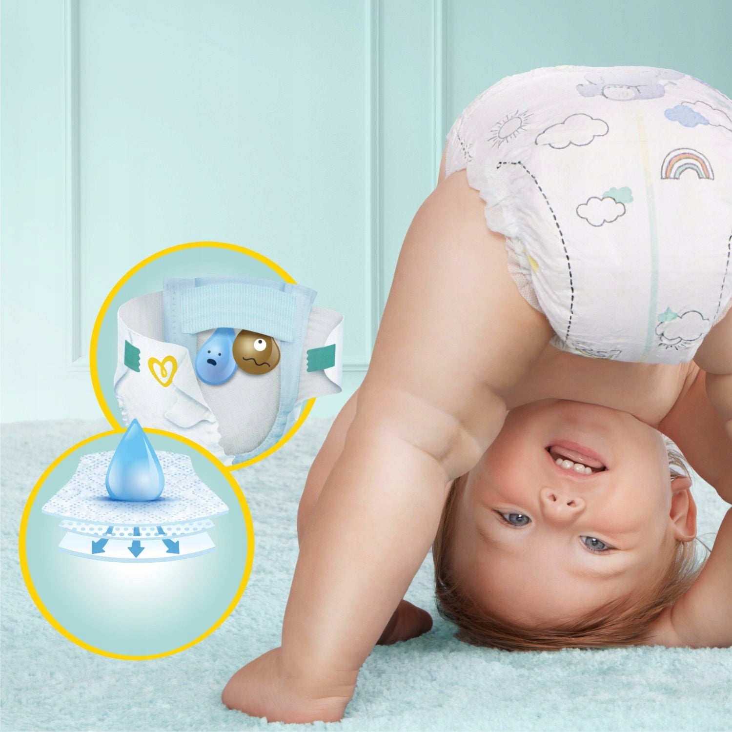 Diapers Pampers Premium Care size 4, 68 pcs, 9kg-14kg Diapers type disposable