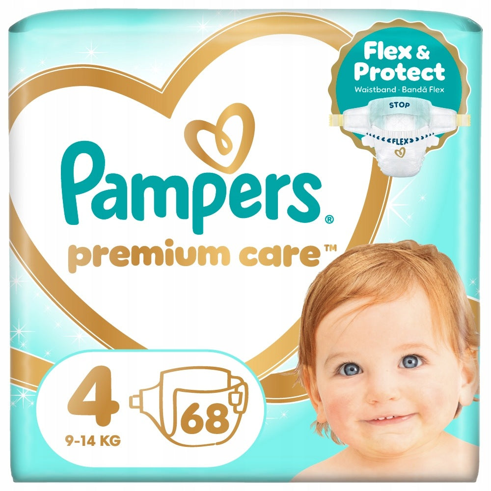 Diapers Pampers Premium Care size 4, 68 pcs, 9kg-14kg