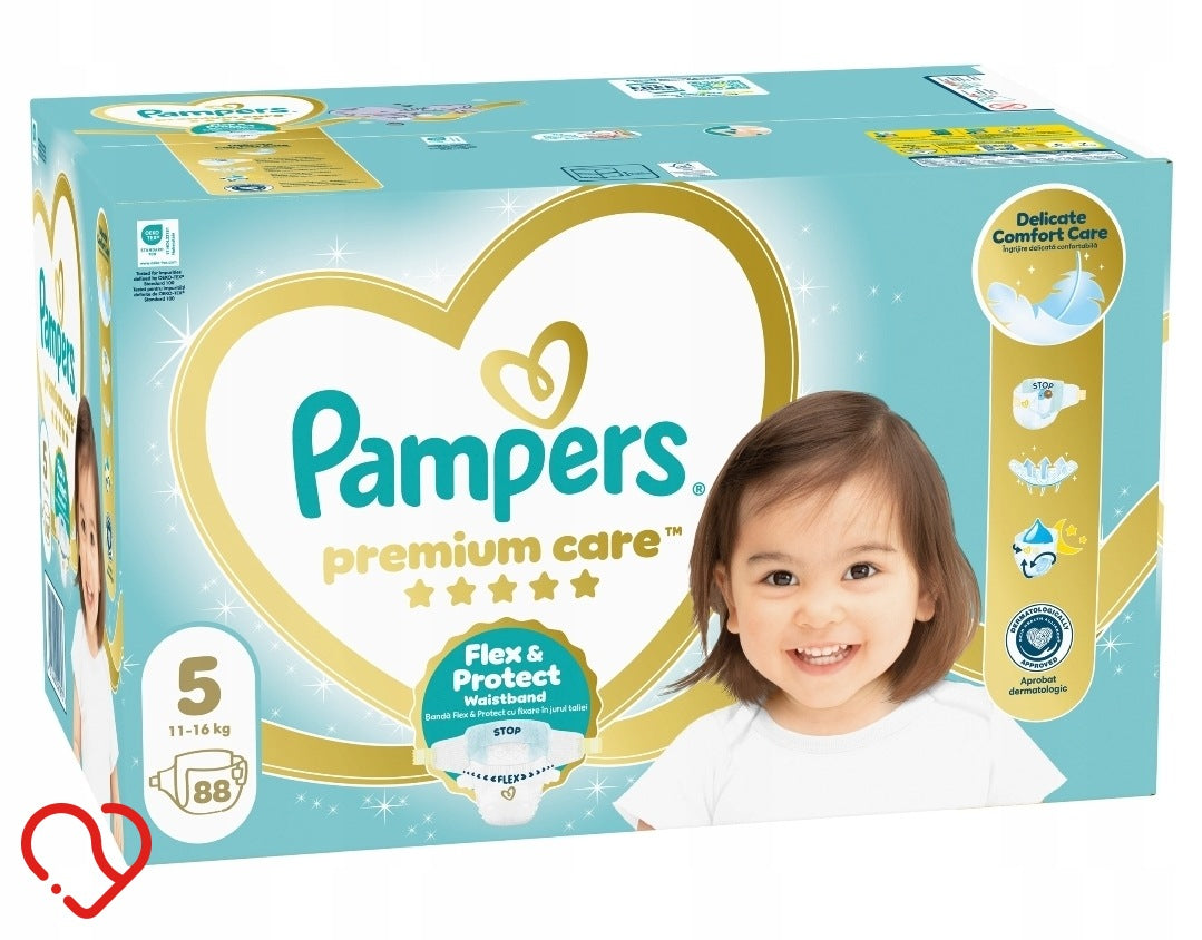 Diapers Pampers Premium Care size. 5, 11-16 kg, 88 pcs_FLEX & Protect