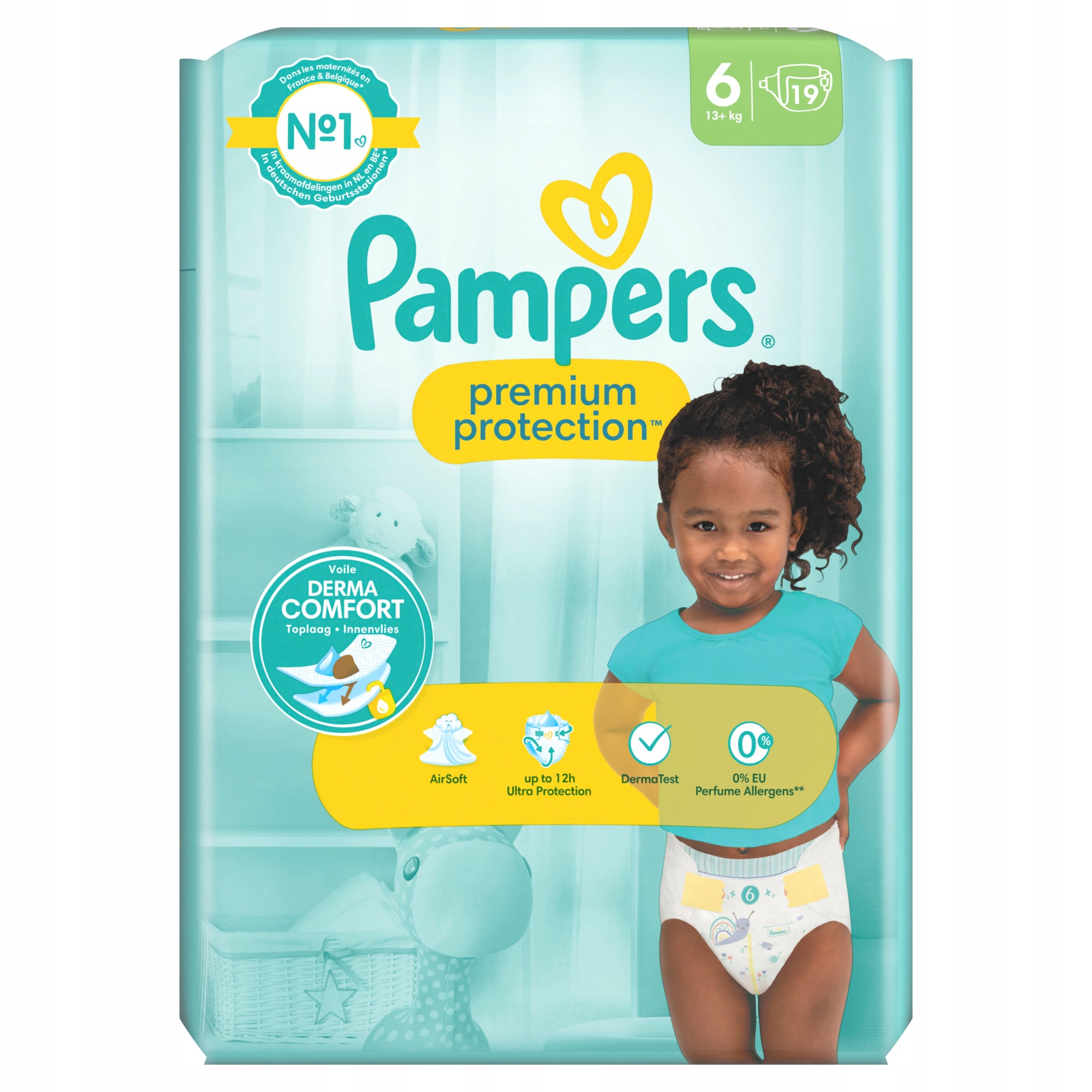Diapers Pampers Premium Protection Size 6 19 pcs Manufacturer code 81619882