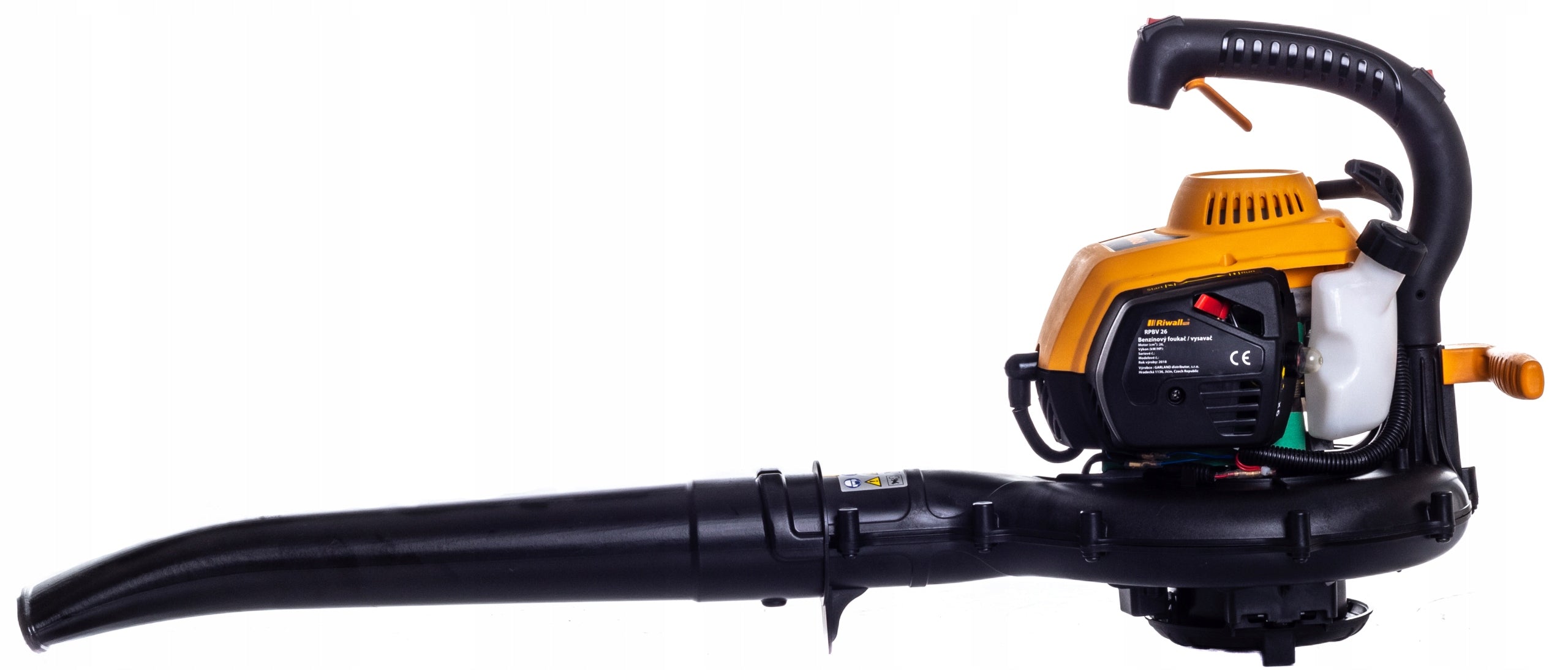 Diesel blower Riwall RPBV 26 set for leaves vacuum cleaner metal knife Air velocity 252 km/h