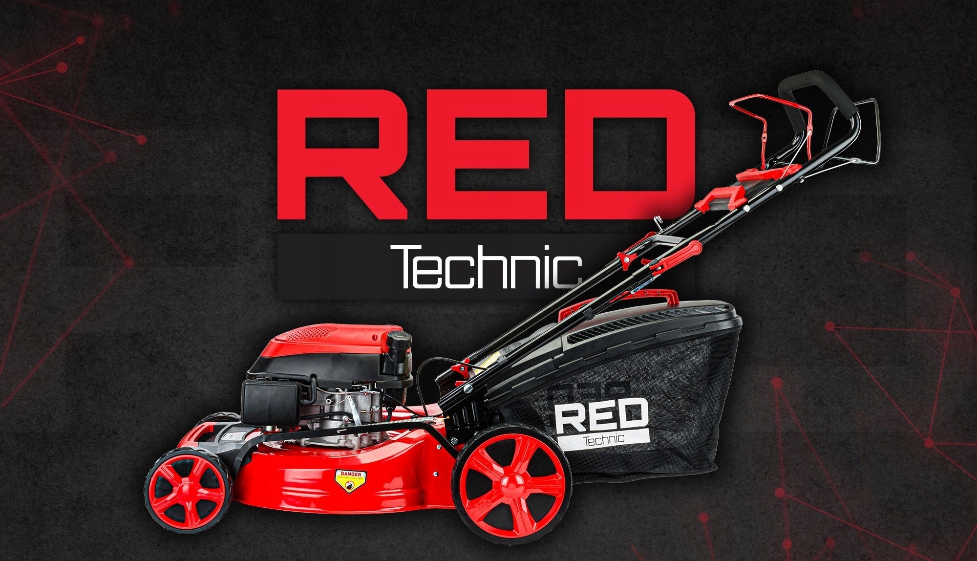 Diesel mower 7KM RED TECHNIC drive 51cm basket 60L Brand RED TECHNIC