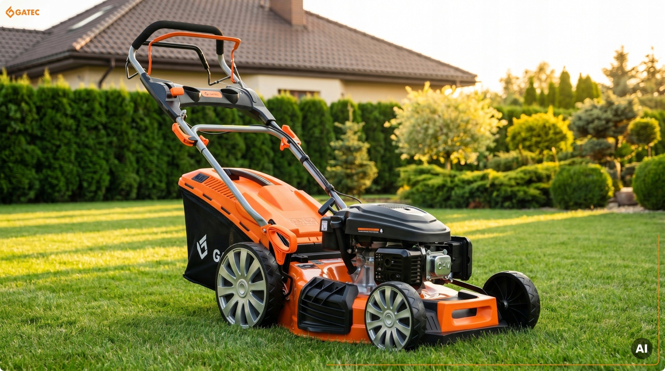 Diesel mower Gatec with GT drive, Loncin engine 196 cm3, 4in1 / 53 cm Packaging status original