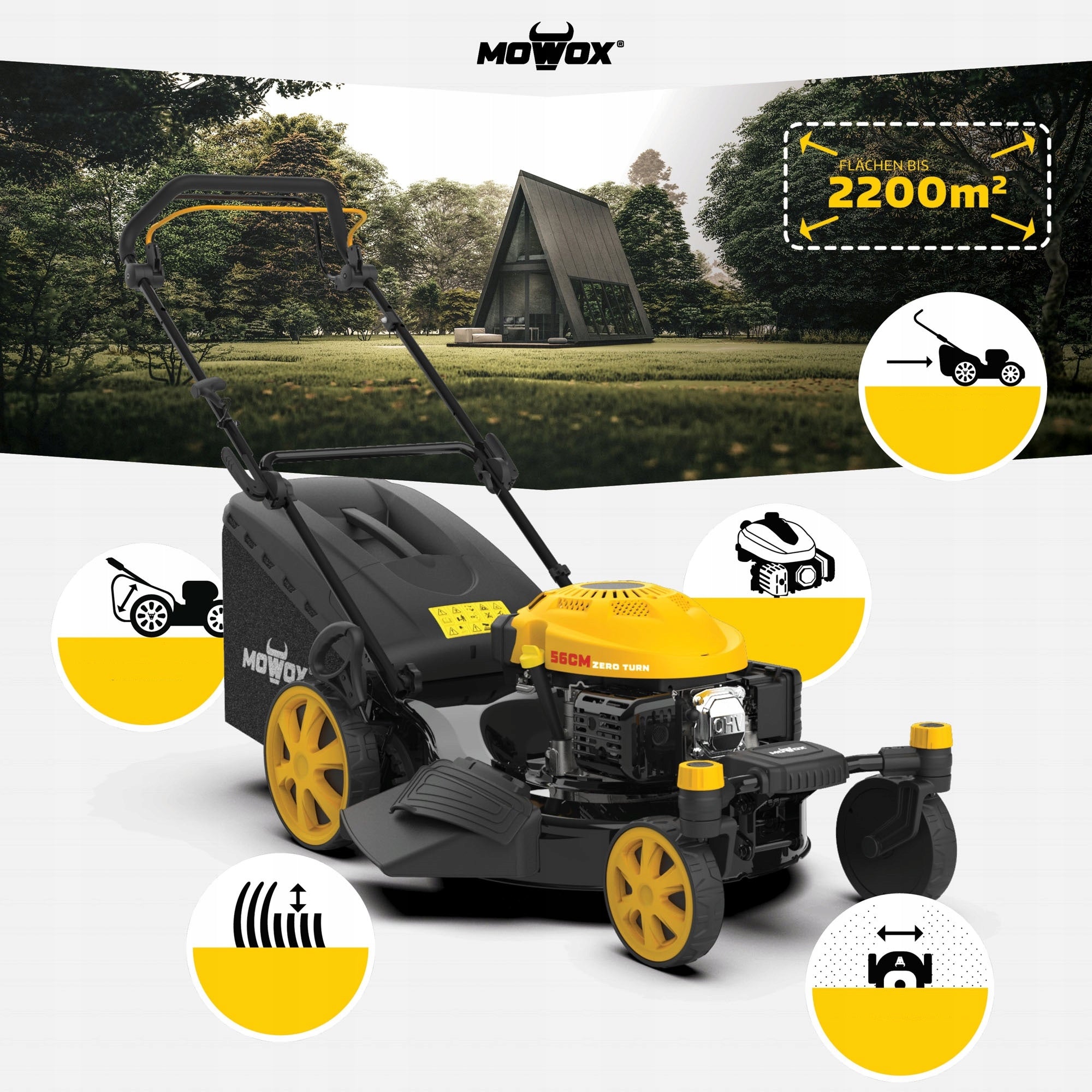 Diesel mower MOWOX PM 5690 reversible swivel AL-KO ZERO TURN strong 56cm Manufacturer code MOWOX PM 5690 SZT
