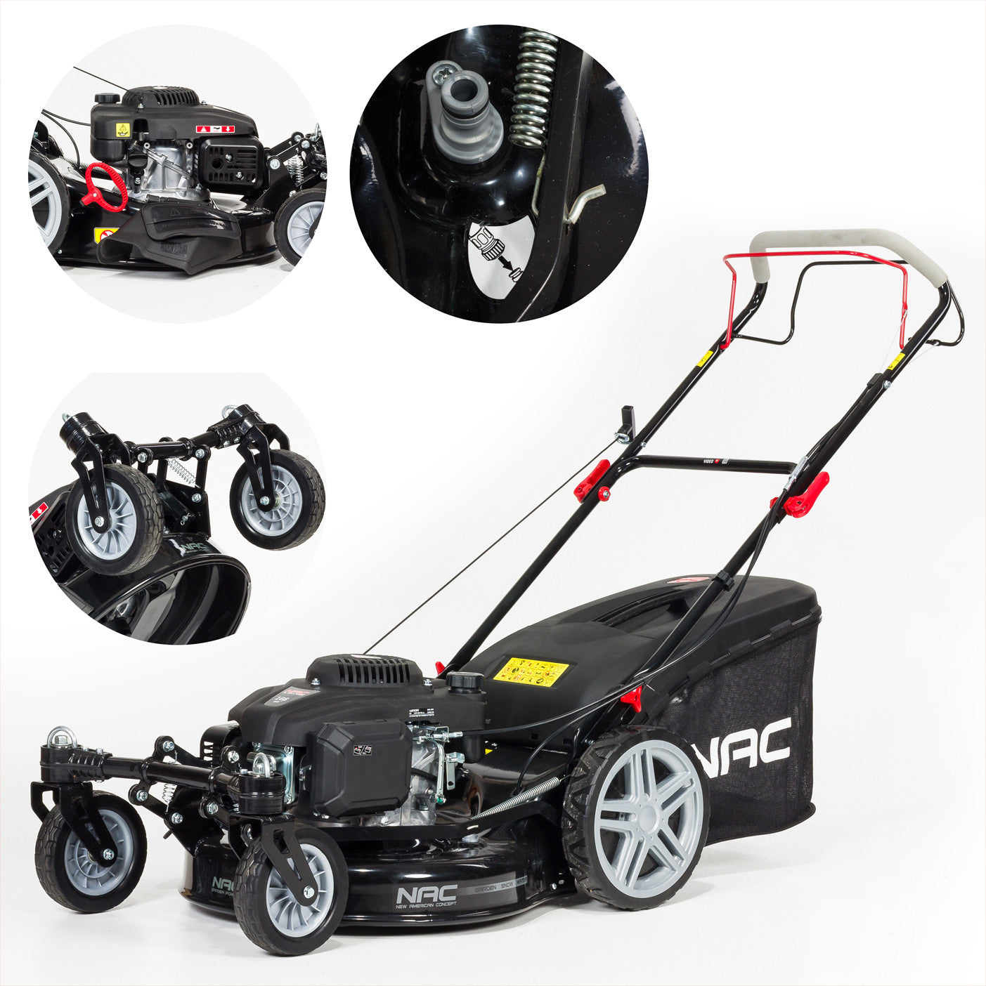 Diesel mower NAC LS50-166L-JR2 swivel wheels drive Loncin Series LS50