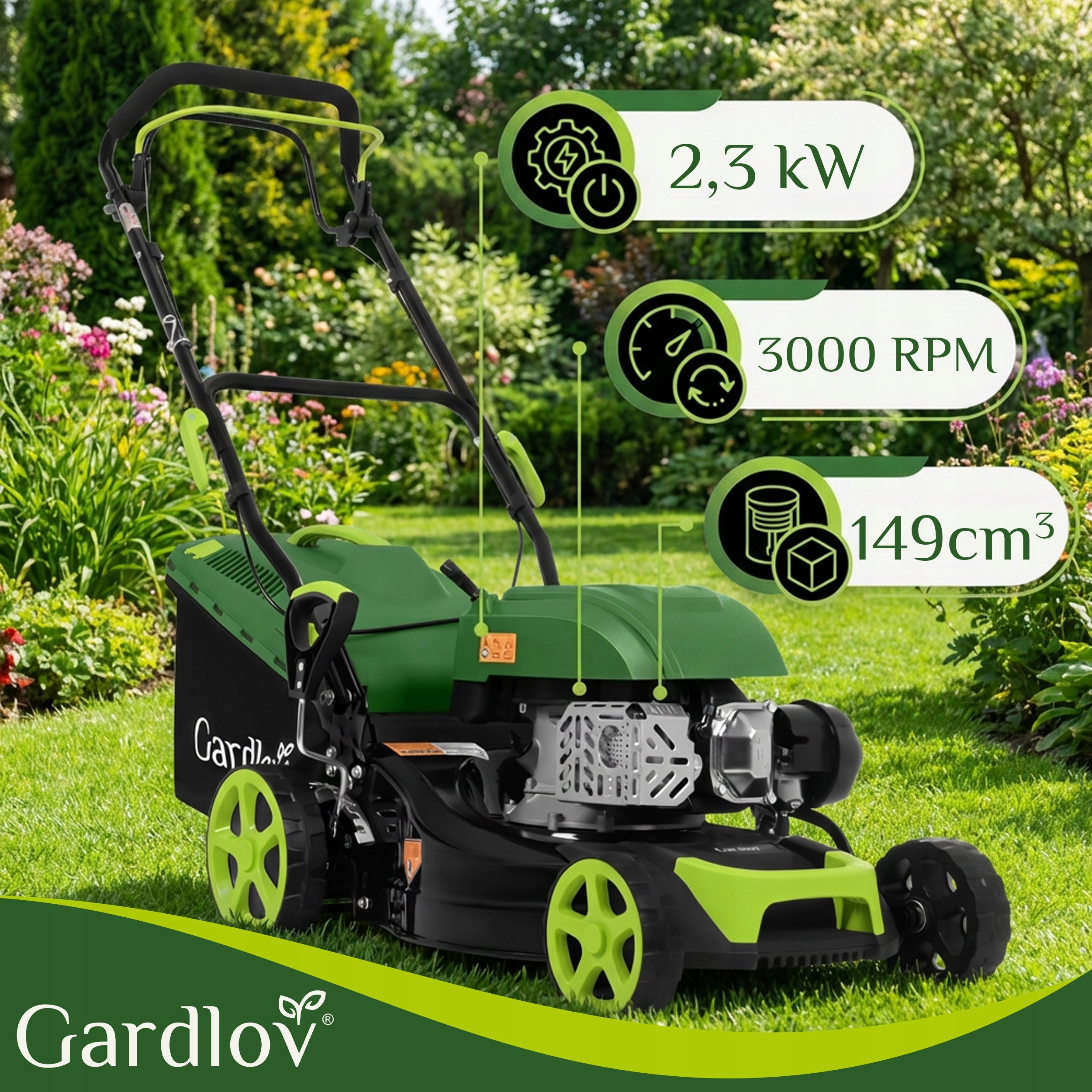 Diesel mower with Drive Strong 40,6cm for Grass Engine + Washing + Oil Mowing width 40.6 cm