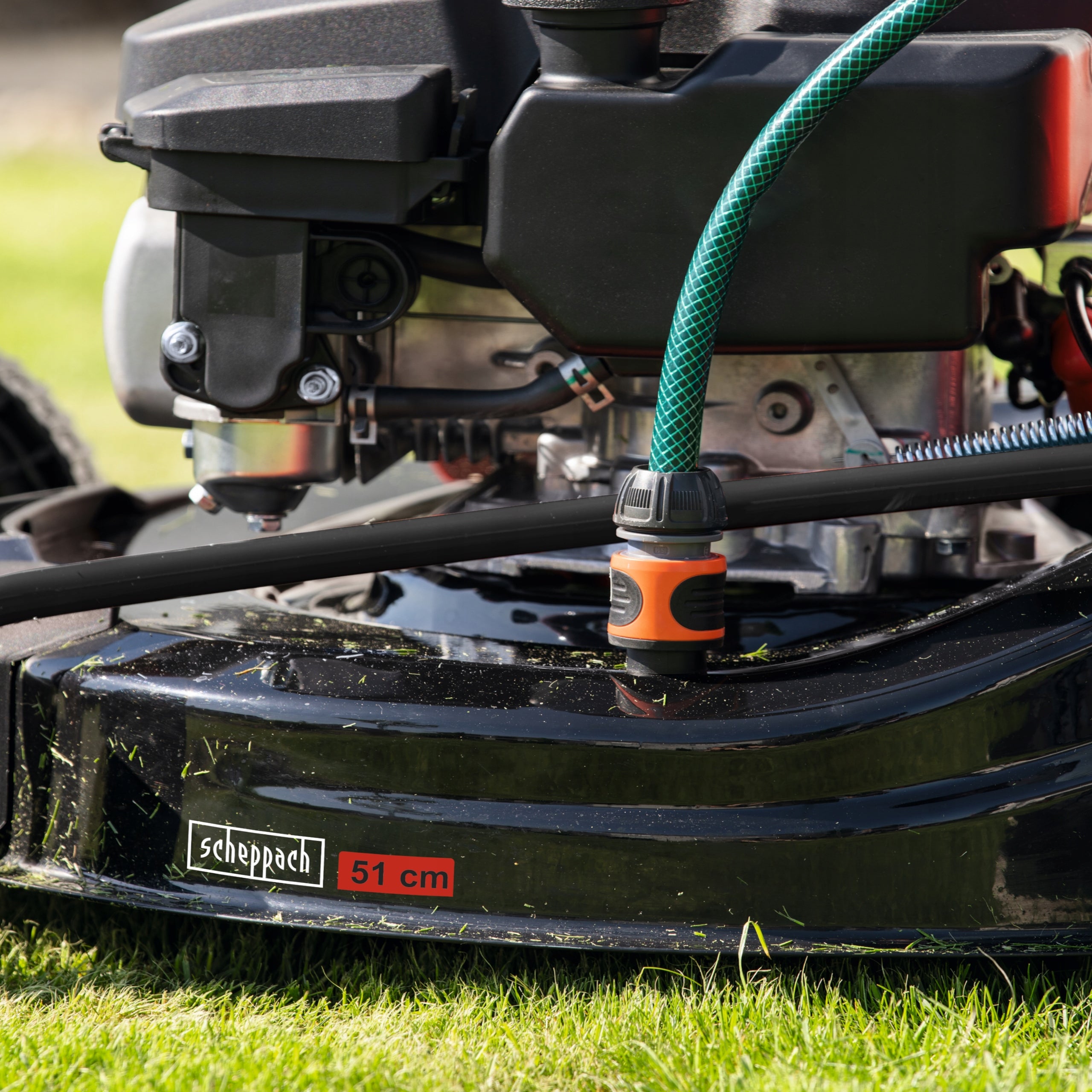 Diesel mower with Scheppach MS225-56 Basket 65l 6KM 56 cm Set Mowing width 56 cm