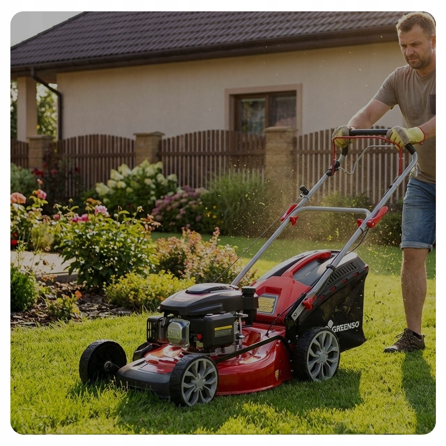 Diesel mower with drive 3,6 HP width 46 cm Greenso KS46-G150N Packaging status original