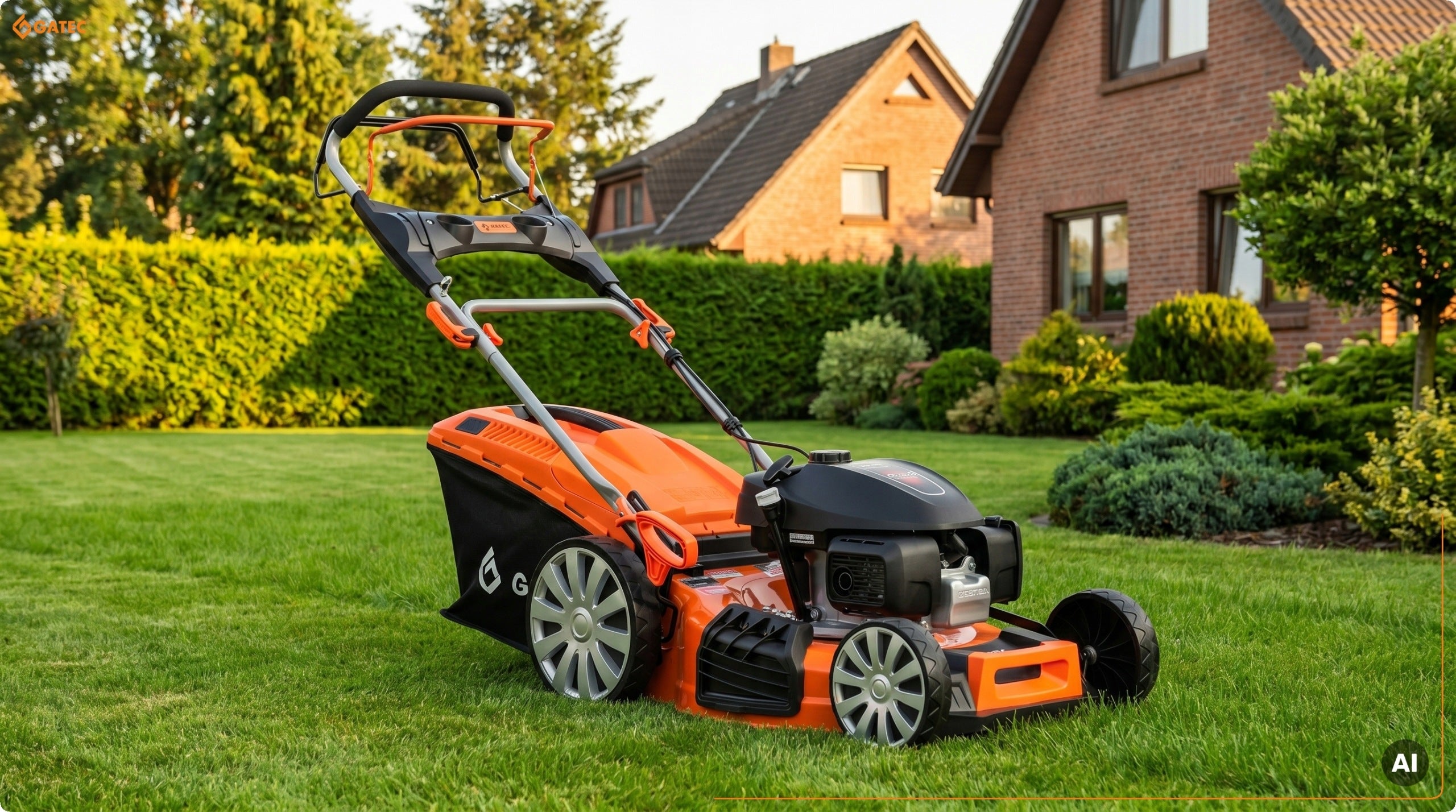 Diesel mower with drive, Honda engine 201 cm3 / 53 cm, 4in1, 5.3 HP Brand GATEC