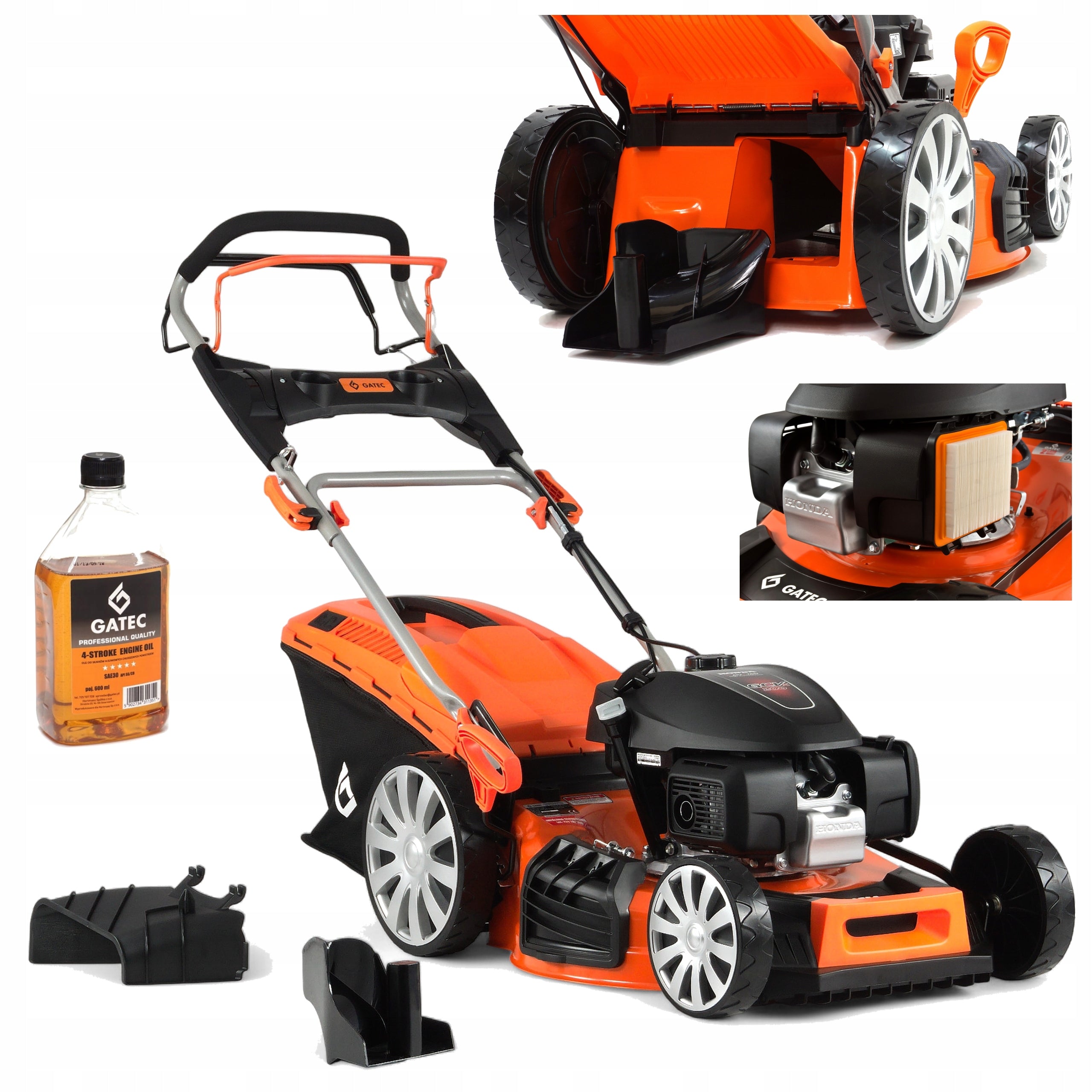 Diesel mower with drive, Honda engine 201 cm3 / 53 cm, 4in1, 5.3 HP