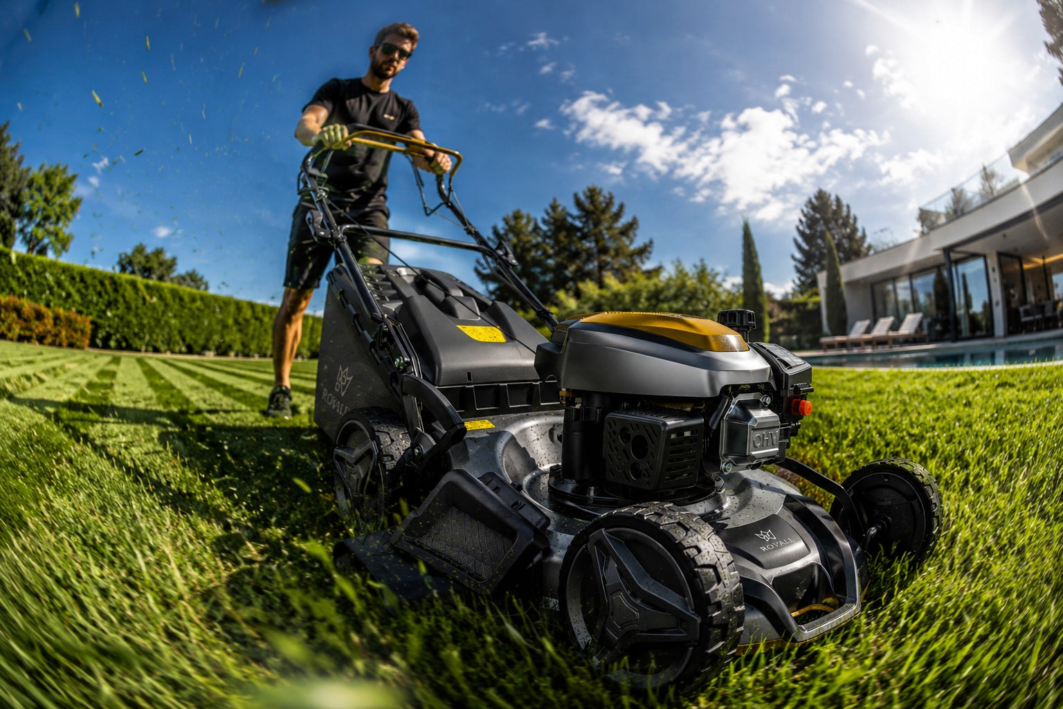 Diesel mower with drive Royale Grass King 9000 181cc for grass 54cm Mowing width 51 cm