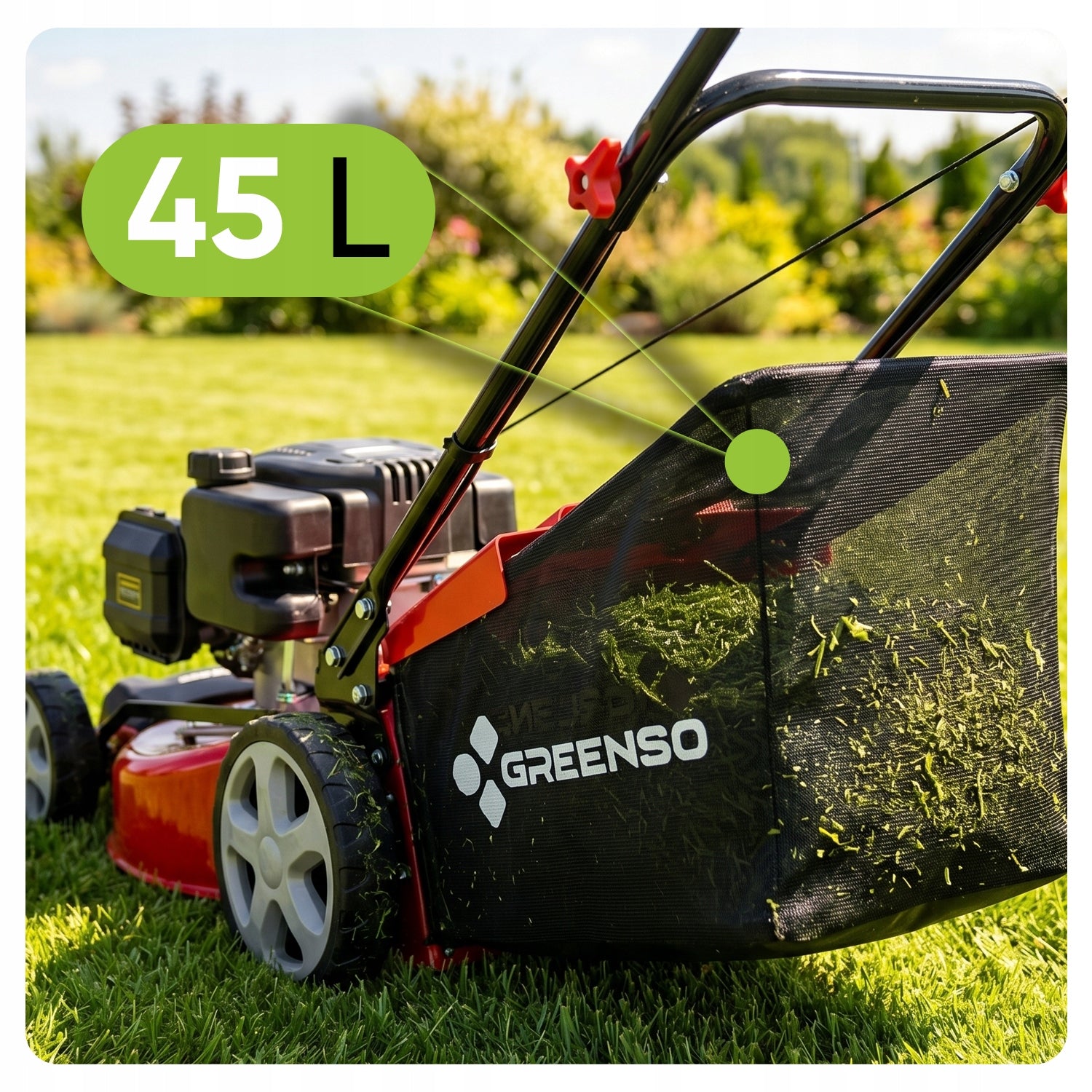 Diesel mower with drive engine Loncin 2,85 HP 40 cm GREENSO TB40S03A Basket capacity 45 l
