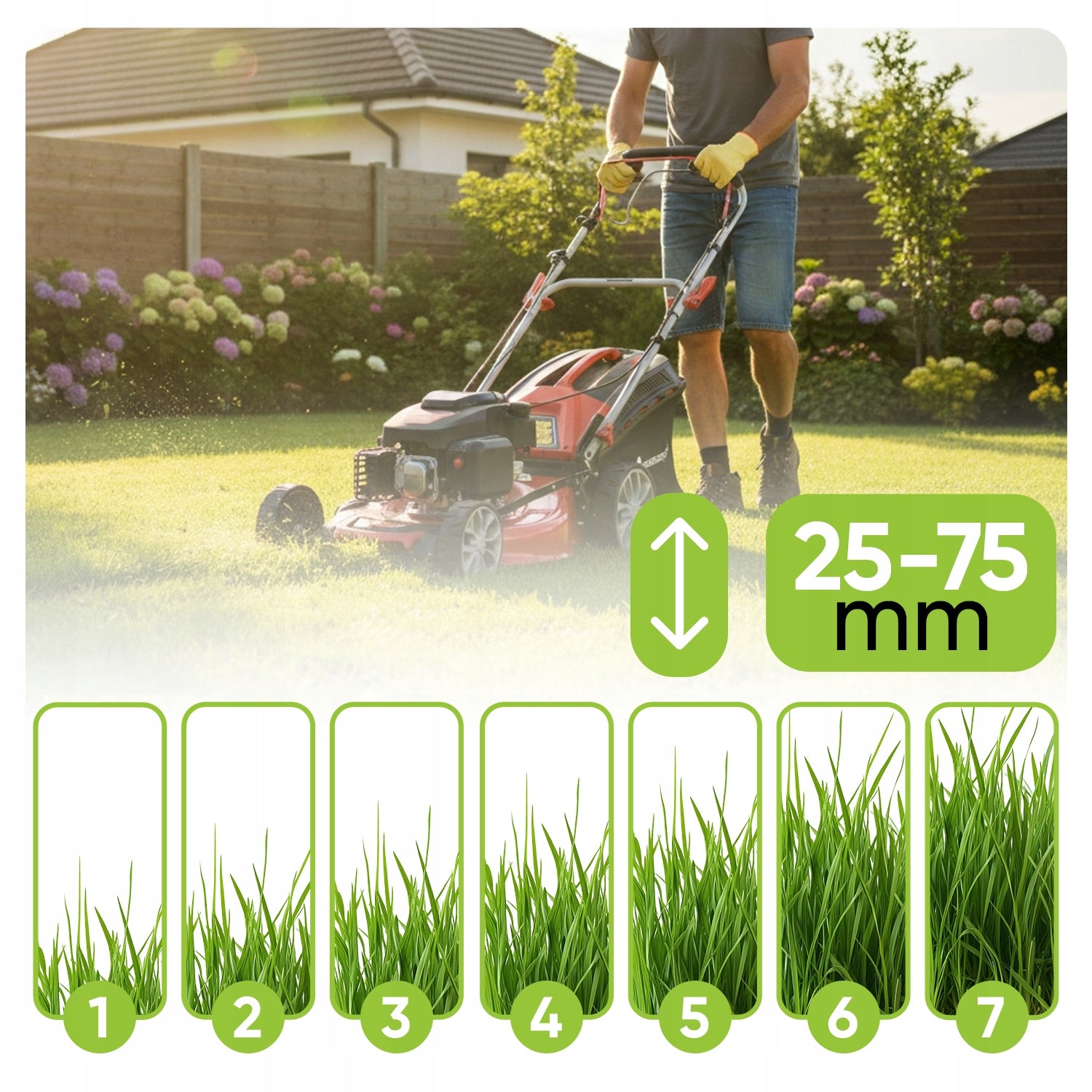 Diesel mower with drive power 6 HP width 53 cm Greenso KS53-G224N Brand Greenso