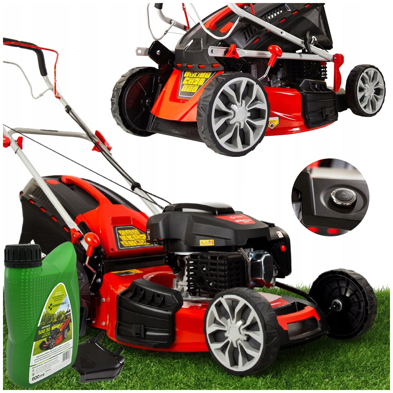 Diesel mower with drive power 6 HP width 53 cm Greenso KS53-G224N