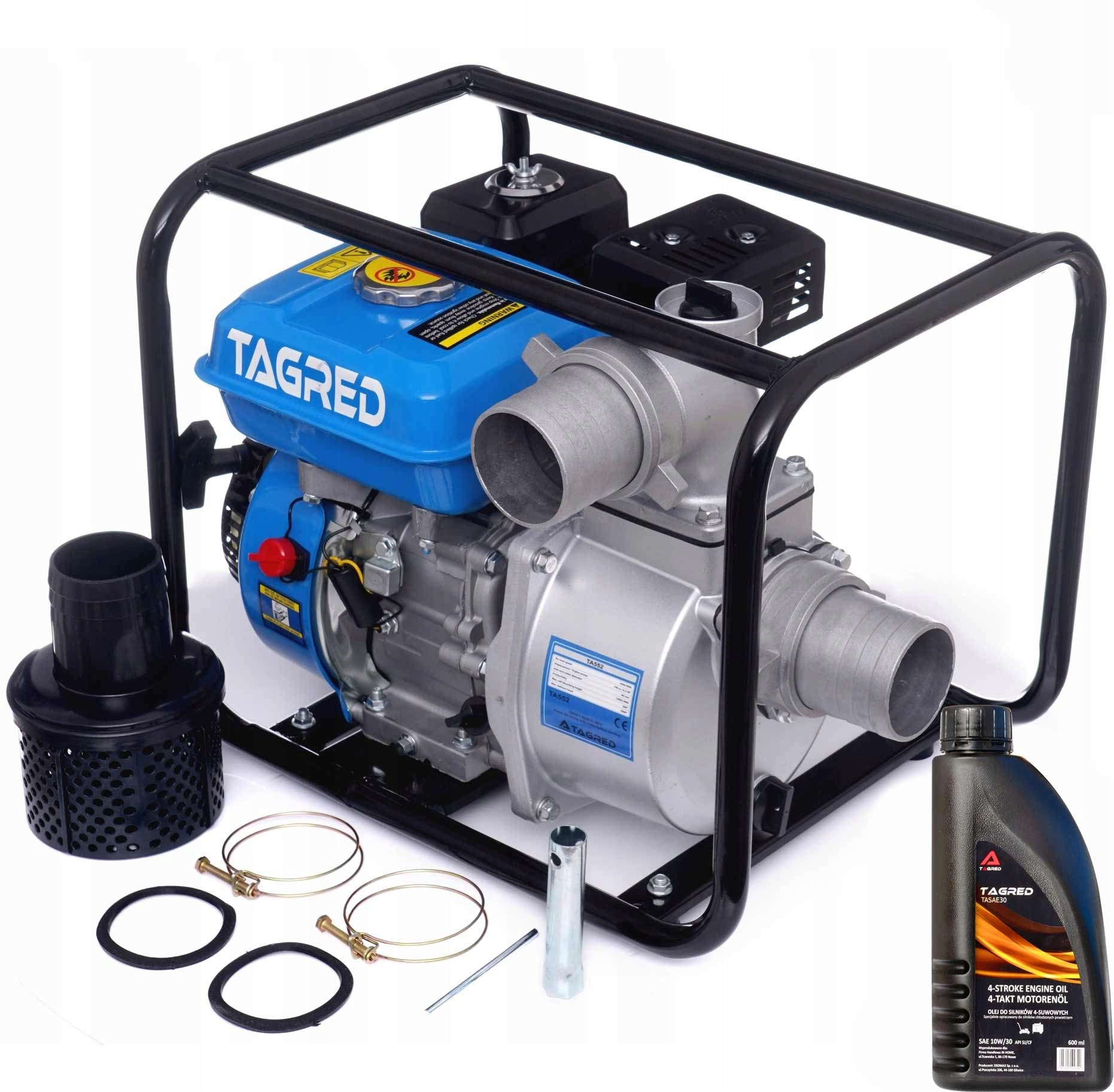 Diesel pump 3" water pump 7,5HP /5500W 60000 l/h + HOSE 3" 20m Engine power 6500 W