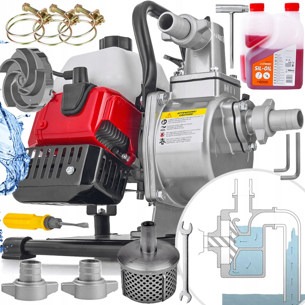 Diesel pump QUICK SUCTION for water motor pump 1 inch + oil 5,2km 18 000l/H