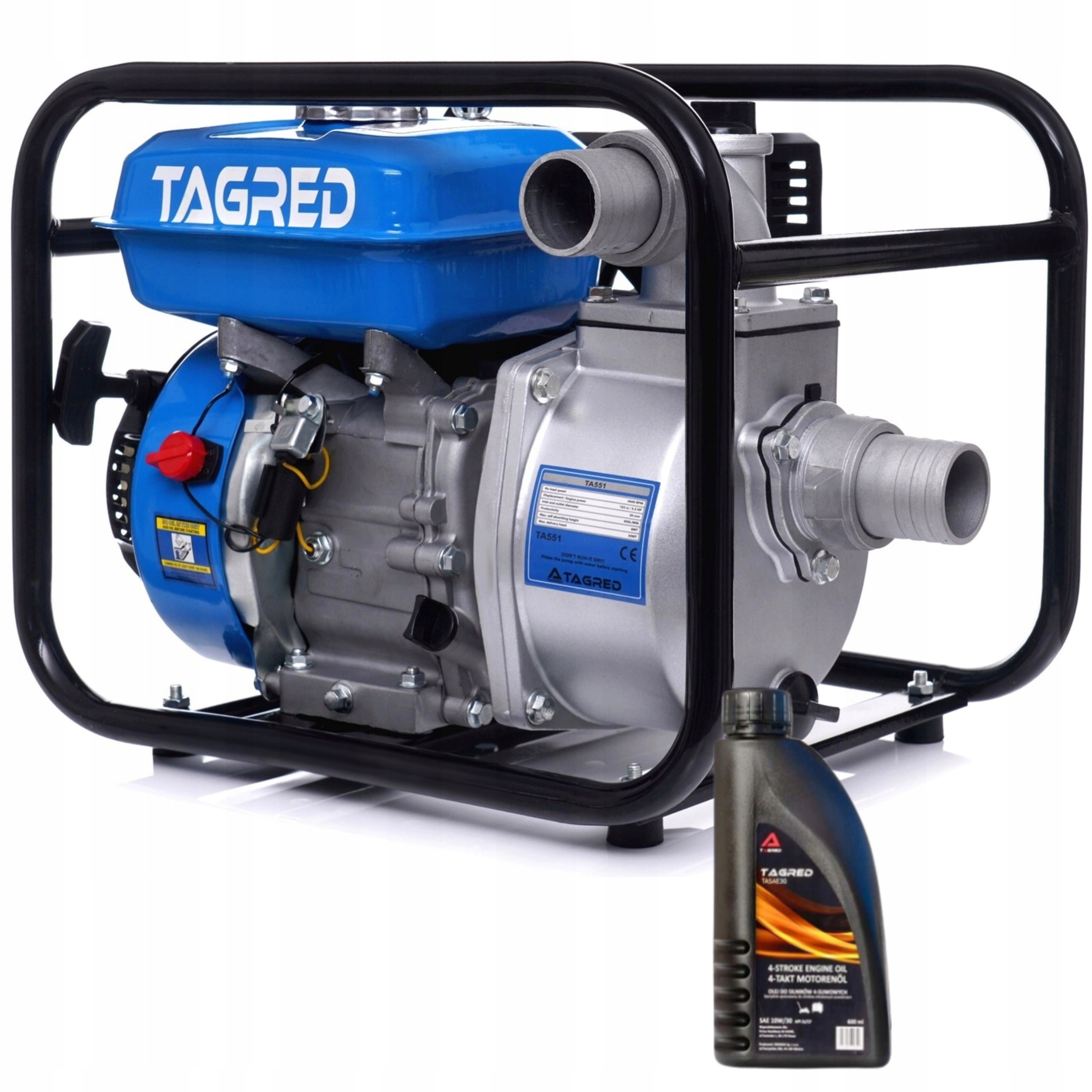 Diesel pump water pump 6,5HP 36000l/h 2" + Oil 0,6L