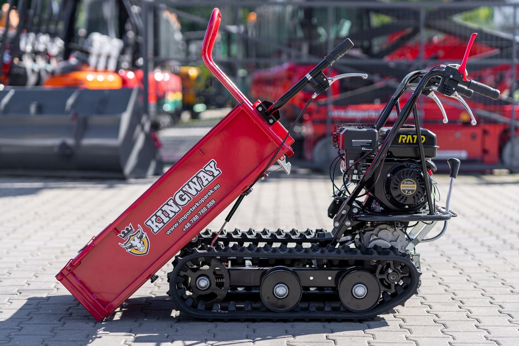 Diesel wheelbarrow Side Dump Truck on tracks 500 kg KINGWAY 7KM Rato Product weight with unit packaging 1 kg