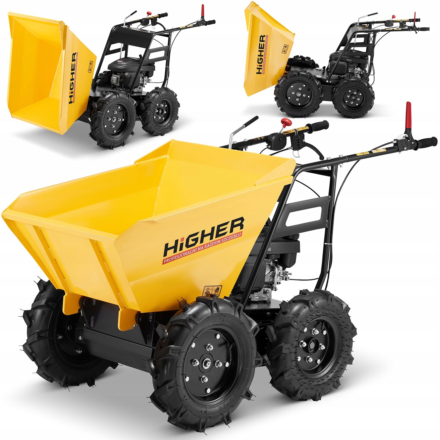 Diesel wheelbarrow diesel hauler transport trolley with 4x4 4,0HP drive