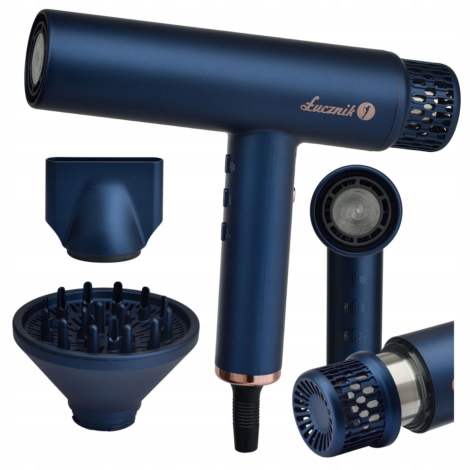 Diffuser Hair Dryer With Ionization Professional Strong Light 1800W