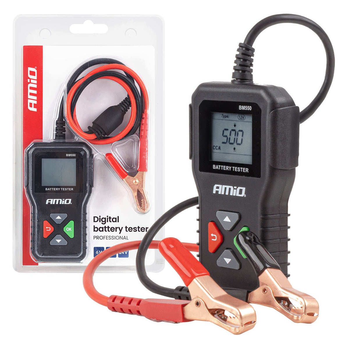 Digital Battery Tester 2-220 Ah 6V 12V 24V AMIO 04920