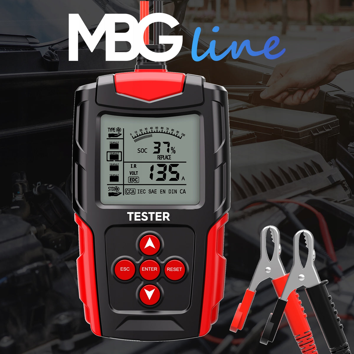 Digital Battery Tester Meter for 12V 24V LCD Battery Manufacturer code FBT200 PRO