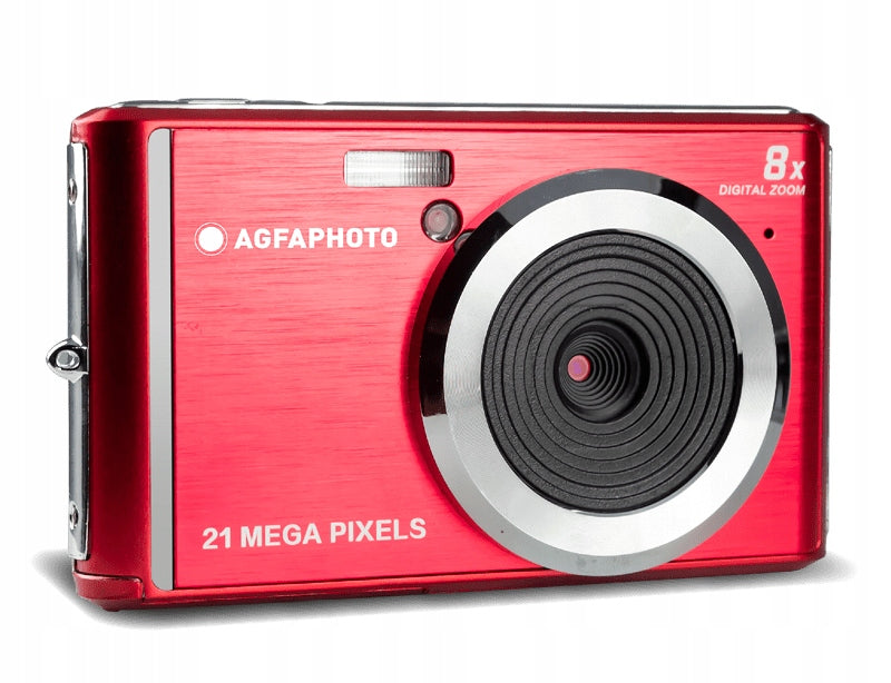 Digital Camera AgfaPhoto DC5200 Red Compact 21 Mpix Screen 2.4" HD